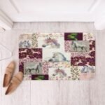 Feelyou Horse Bathroom Rugs 16"x24" Kids, Flral Flower Bath Rugs for Shower Tub Boys Girls, Horseshoe Western Bath Mats for Bathroom, Bathroom Accossories Doormats Floor Mat - Image 4