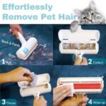 DELOMO Pet Hair Remover - Lint Roller for Pet Hair - Cat and Dog Hair Remover for Couch, Furniture, Carpet, Car Seat, Reusable Roller with Self-Cleaning Base - Upgraded Animal Fur Removal Tool - Image 7