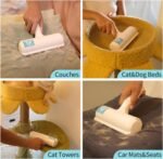 DELOMO Pet Hair Remover - Lint Roller for Pet Hair - Cat and Dog Hair Remover for Couch, Furniture, Carpet, Car Seat, Reusable Roller with Self-Cleaning Base - Upgraded Animal Fur Removal Tool - Image 8