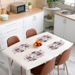 Feelyou Horse Placemats Set of 4 12"x18" Kids, Flral Flower Placemats for Dining Table Indoor Outdoor Kitchen, Horseshoe Western Table Mats Placemat, Decor Table Place Mats - Image 4