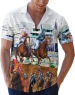 Funny Horse Hawaiian Shirts for Men Women, Love Horse Racing Hawaiian Summer Short-Sleeve Casual Relaxed-Fit Button-Down - Image 4