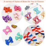 Yxiang 100PCS Cute Pet Grooming Accessories - Colored Polka Dot Hair Bows with Rubber Bands for Small Dogs and Puppies like Yorkies - 50 Pairs - Image 4