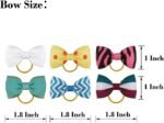 Yxiang 100PCS Cute Pet Grooming Accessories - Colored Polka Dot Hair Bows with Rubber Bands for Small Dogs and Puppies like Yorkies - 50 Pairs - Image 6