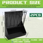 2 Pcs About 30 Gallons Hay Feeder Blanket Holder Wall Mount Heavy Duty Hay Feeder Hay Rack Goat Mineral Feeder - Image 3