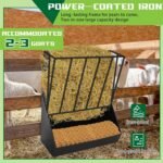 2 Pcs About 30 Gallons Hay Feeder Blanket Holder Wall Mount Heavy Duty Hay Feeder Hay Rack Goat Mineral Feeder - Image 5