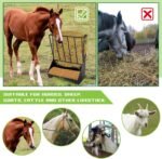 2 Pcs About 30 Gallons Hay Feeder Blanket Holder Wall Mount Heavy Duty Hay Feeder Hay Rack Goat Mineral Feeder - Image 8