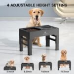 ELS PET Elevated Dog Bowls, Adjustable Raised Dog Bowls with No Spill Dog Water Bowl and Stainless Steel/Slow Feeder Dog Bowl, Dog Bowl Stand for Small Medium Large Dogs,Cats & Pets (Plastic) - Image 3