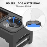 ELS PET Elevated Dog Bowls, Adjustable Raised Dog Bowls with No Spill Dog Water Bowl and Stainless Steel/Slow Feeder Dog Bowl, Dog Bowl Stand for Small Medium Large Dogs,Cats & Pets (Plastic) - Image 6