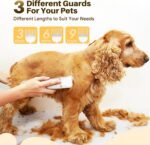 Small Dog Grooming Kit, 4 in 1 Electric Cordless Dog Paw Trimmer with Nail Grinder, Low Noise Dog Nail Trimmers, IPX7 Waterproof Small Dog Grooming Clippers for Paws, Ears, Face, Hip Hairl - Image 4