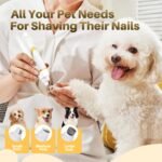 Small Dog Grooming Kit, 4 in 1 Electric Cordless Dog Paw Trimmer with Nail Grinder, Low Noise Dog Nail Trimmers, IPX7 Waterproof Small Dog Grooming Clippers for Paws, Ears, Face, Hip Hairl - Image 7