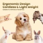 Small Dog Grooming Kit, 4 in 1 Electric Cordless Dog Paw Trimmer with Nail Grinder, Low Noise Dog Nail Trimmers, IPX7 Waterproof Small Dog Grooming Clippers for Paws, Ears, Face, Hip Hairl - Image 9