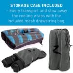 HORZE Pro Ice Boots for Horses, Therapy Gel Wraps with Adjustable Straps | 16.5" x 15.5" Pair with Storage Bag - Blue - One Size - Image 5