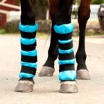 HORZE Pro Ice Boots for Horses, Therapy Gel Wraps with Adjustable Straps | 16.5" x 15.5" Pair with Storage Bag - Blue - One Size - Image 7