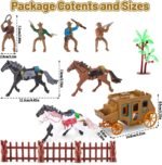 deAO Farm Horse Toys Figures Playsets, Western Riding Adventures, Mini Animal & Figures Playset, Realistic Horses Little People Toys Set for Boy Girl,Great Toy for Kids Aged 3-12 - Image 4