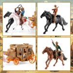 deAO Farm Horse Toys Figures Playsets, Western Riding Adventures, Mini Animal & Figures Playset, Realistic Horses Little People Toys Set for Boy Girl,Great Toy for Kids Aged 3-12 - Image 5