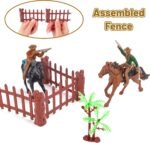 deAO Farm Horse Toys Figures Playsets, Western Riding Adventures, Mini Animal & Figures Playset, Realistic Horses Little People Toys Set for Boy Girl,Great Toy for Kids Aged 3-12 - Image 6