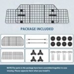 FEED GARDEN Adjustable Dog Car Barrier for SUVs,Vehicles, Trucks, Upgraded Universal-Fit Pet Divider Gate Large Pet Barrier for Cargo Area 36.6" to 60.6" Width Black - Image 4