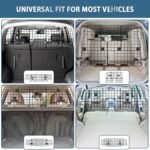 FEED GARDEN Adjustable Dog Car Barrier for SUVs,Vehicles, Trucks, Upgraded Universal-Fit Pet Divider Gate Large Pet Barrier for Cargo Area 36.6" to 60.6" Width Black - Image 7