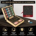 Horse Race Board Game, Large 21" Horse Racing Board Game with 11 Luxury Metal Horses, Foldable Solid Wood Horse Racing Game with Tokens, 2 Sets of Dice, 2 Boxes of Cards for Parties - Image 5