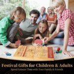 Horse Race Board Game, Large 21" Horse Racing Board Game with 11 Luxury Metal Horses, Foldable Solid Wood Horse Racing Game with Tokens, 2 Sets of Dice, 2 Boxes of Cards for Parties - Image 8