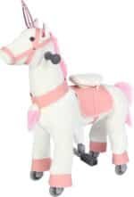 Ride on Horse Toy, Walking Horse Ride On Toy Plush Animal with Wheels,Premium Riding Horse Plush Animal Toy for 3-6 Years Old (White) - Image 4