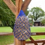 4 Pcs Slow Feed Hay Net 40 Inch Hay Nets for Horses Hanging Hay Feeder for Goats 2x2 in Round Mesh Holes Horse Hay Bag Horse Feeding Supplies for Trailer and Stall,Simulates Grazing (Blue) - Image 5