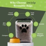 (re)zip Roll Top Large Pet Food Storage Bag (40-Cup) | BPA-Free, Food Grade, Pet Safe | Keeps Food Fresh for Camping, Dog Boarding, Travel, and Everyday | Machine Washable - Image 6