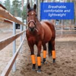 8 Pcs Mesh Fly Boots for Horse Breathable Mesh Horse Boots Protective Horse Leg Wraps Horse Leggings for Preventing Flies and Mosquitoes Bites (Orange, Yellow) - Image 7