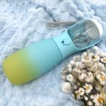 Travel Dog Water Bottles, Portable Dog Essentials for Outdoor, Trendy Dog Accessories for Small Medium Large Dogs, Food Grade Dog Water Bowl Dispenser, Gifts for Dog (19Oz, Blue&Green) - Image 3