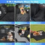 Dog Car Seat Cover for Back Seat, Dog Seat Cover Waterproof, Durable Scratch Proof, Nonslip Backing and Hammock, 600D Heavy Duty Cars Trucks and SUV Back Seat Cover for Dogs - Image 6