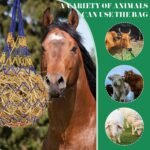 4 Pcs Hay Nets for Horses, Slow Feeder Hay Nets for Forses, Hay Nets for Horses Slow Feed, Hay Net for Goat Cattle Equine Horses Stalls Barn Supplies (Black, Yellow, Green, Blue) (4) - Image 3