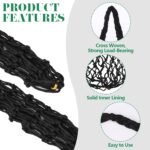 4 Pcs Hay Nets for Horses, Slow Feeder Hay Nets for Forses, Hay Nets for Horses Slow Feed, Hay Net for Goat Cattle Equine Horses Stalls Barn Supplies (Black, Yellow, Green, Blue) (4) - Image 5
