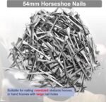 KUIDAMOS 250PCS Horseshoe Nails, Horseshoes Equipment Equestrian Sport Equipment Horse Training Supplies Tool 2.1 Inch E6 Hoof Nails for Horse Race - Image 4