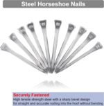 KUIDAMOS 250PCS Horseshoe Nails, Horseshoes Equipment Equestrian Sport Equipment Horse Training Supplies Tool 2.1 Inch E6 Hoof Nails for Horse Race - Image 5