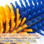 Livestock Scratch Brush, Multi-Purpose Livestock Grooming Brush with Screws, Relieve Itching on Back, for Cows, Horses, Sheep, and Pigs (Circular Arc, Blue & Yellow) - Image 4