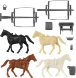 BMC CTS American Civil War Ambulance Wagons - Gray Square Top Horse Cart Playset - Image 6