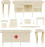 BMC CTS American Civil War Ambulance Wagons - Gray Square Top Horse Cart Playset - Image 8