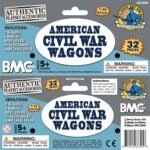 BMC CTS American Civil War Ambulance Wagons - Gray Square Top Horse Cart Playset - Image 10