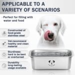 Stainless Steel Dog Bowls for Large Dogs, High Capacity Metal Dog Food Bowls, Dog Food and Water Bowls for Large, X-Large, and Big Dogs 1.25 Gallons - Image 3