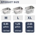 Stainless Steel Dog Bowls for Large Dogs, High Capacity Metal Dog Food Bowls, Dog Food and Water Bowls for Large, X-Large, and Big Dogs 1.25 Gallons - Image 4