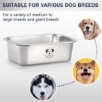 Stainless Steel Dog Bowls for Large Dogs, High Capacity Metal Dog Food Bowls, Dog Food and Water Bowls for Large, X-Large, and Big Dogs 1.25 Gallons - Image 9