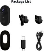 2MP Cat Collar Camera, 1080P HD Cordless Pet Camera with Back Clip, 90 Degree Wide Angle, Mini Action Camera for Video Records Dog Collar Camera for Pet Supplies Camera (Black) - Image 10