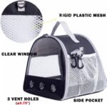 Guinea Pig Carrier Backpack, Clear Bubble Window Backpack for Guinea Pig, Bunny Rat Bird (Black, Carrier) - Image 4