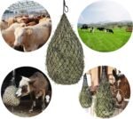 6 Pcs Hay Bags for Horses: 40 inch Long Slow Feed Hay Net for Horses - 2 * 2 inch Holes Mess with Nylon Rope Hanging (Black) - Image 7