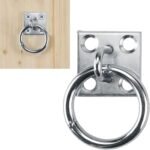 Tie Ring Plate, Resistant Horses Block Tie Ring Replacement Easy Installation Hitch Ring with Plate for Horse Stall Stable and Horse Barn - Image 4