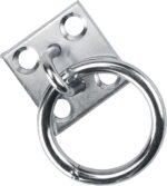 Tie Ring Plate, Resistant Horses Block Tie Ring Replacement Easy Installation Hitch Ring with Plate for Horse Stall Stable and Horse Barn - Image 5