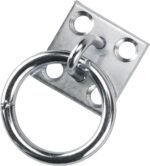 Tie Ring Plate, Resistant Horses Block Tie Ring Replacement Easy Installation Hitch Ring with Plate for Horse Stall Stable and Horse Barn - Image 6