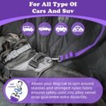 BWOGUE Pet Dog Cat Seat Belts, Car Headrest Restraint Adjustable Safety Leads Vehicle Seatbelt Harness (1 Pack) - Image 6