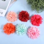 10 Pcs Dog Collar Flowers Chiffon Multi Color Dog Flower Bow Ties 4 Inch Puppy Charms Flower Collars for Puppy Collar Grooming Accessories - Image 8
