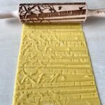 Embossing Rolling Pin BIRCH with CARDINALS. Eengraved Wooden Embossed Dough Roller for Embossed Cookies or Clay by Algis Crafts - Image 4